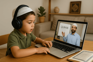  Online Quran teacher guiding students in Australia